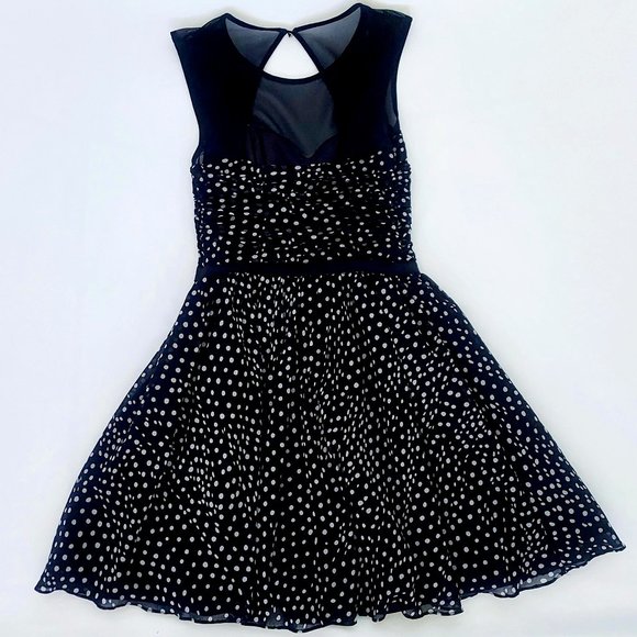 GUESS Women’s Polka Dot Retro Vintage Cocktail Swing Dress Size: Small - Picture 1 of 11